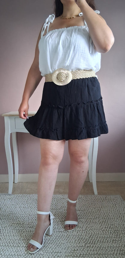 Jupe en gaze de coton Aline