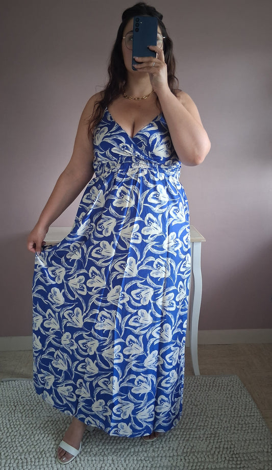 Robe longue satinée Nolwenn