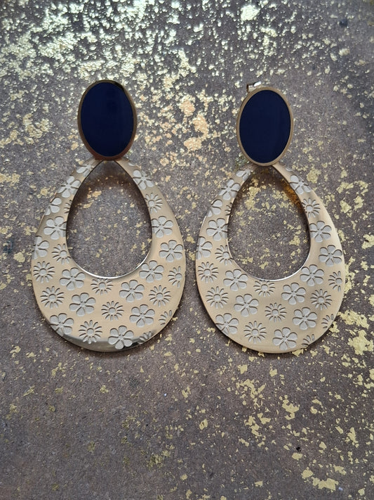 Boucle d'oreille Monique en acier inoxydable