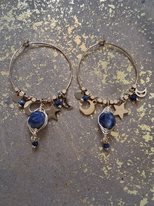 Boucle d'oreille Germaine en acier inoxydable